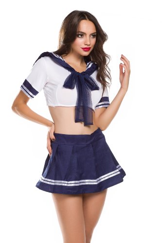 New Cutey Japanese School Girl Sailor Uniform Cosplay 